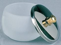 Dampen Dish - Frosted Glass W/Lid