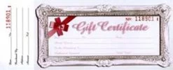 Gift Certificate/Red Bow - 50ct
