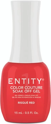 Entity Color Couture Soak Off Gel RISQUE RED - 15 ML / .5 Fl Oz