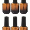 DL Pro Empty Amber Glass Polish Bottle .5 Oz - 6 PCS -Chic Beauty Shop 6pcs 28415.1705690389