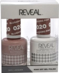 Reveal Gel Polish & Nail Lacquer Matching Duo - BLUSHING PINK - .5 Oz
