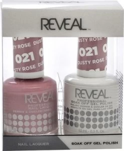 Reveal Gel Polish & Nail Lacquer Matching Duo - DUSTY ROSE - .5 Oz