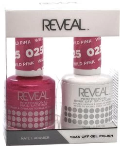 Reveal Gel Polish & Nail Lacquer Matching Duo - WILD PINK - .5 Oz