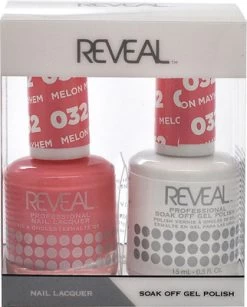 Reveal Gel Polish & Nail Lacquer Matching Duo - MELON MAYHEM - .5 Oz
