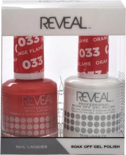 Reveal Gel Polish & Nail Lacquer Matching Duo - ORANGE FLAME - .5 Oz
