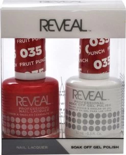 Reveal Gel Polish & Nail Lacquer Matching Duo - FRUIT PUNCH - .5 Oz