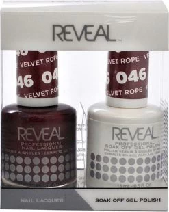 Reveal Gel Polish & Nail Lacquer Matching Duo - VELVET ROPE - .5 Oz
