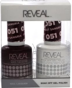 Reveal Gel Polish & Nail Lacquer Matching Duo - SWEET SANGRIA - .5 Oz