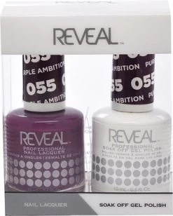 Reveal Gel Polish & Nail Lacquer Matching Duo - PURPLE AMBITION - .5 Oz