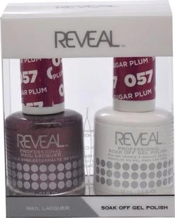 Reveal Gel Polish & Nail Lacquer Matching Duo - SUGAR PLUM - .5 Oz