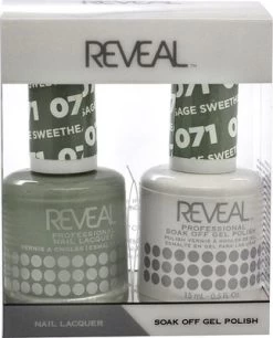 Reveal Gel Polish & Nail Lacquer Matching Duo - SAGE SWEETHEART - .5 Oz