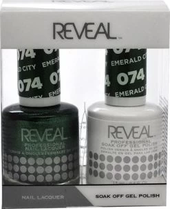 Reveal Gel Polish & Nail Lacquer Matching Duo - EMERALD CITY - .5 Oz