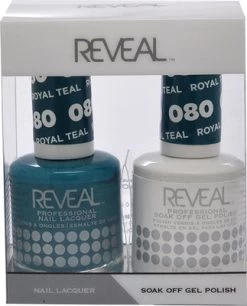Reveal Gel Polish & Nail Lacquer Matching Duo - ROYAL TEAL - .5 Oz