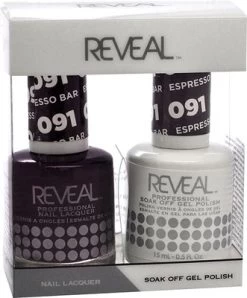 Reveal Gel Polish & Nail Lacquer Matching Duo - ESPRESSO BAR - .5 Oz