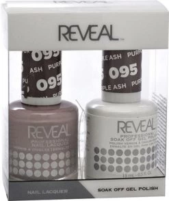 Reveal Gel Polish & Nail Lacquer Matching Duo - PURPLE ASH - .5 Oz