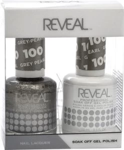 Reveal Gel Polish & Nail Lacquer Matching Duo - GREY PEARL - .5 Oz