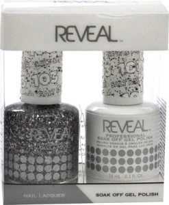 Reveal Gel Polish & Nail Lacquer Matching Duo - SALT & PEPPER - .5 Oz