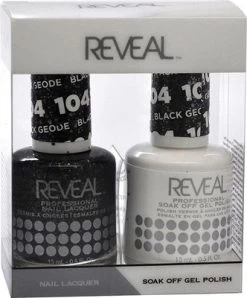 Reveal Gel Polish & Nail Lacquer Matching Duo - BLACK GEODE - .5 Oz
