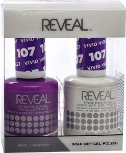 Reveal Gel Polish & Nail Lacquer Matching Duo - VIVID VIOLET - .5 Oz