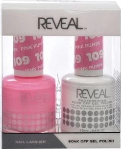Reveal Gel Polish & Nail Lacquer Matching Duo - PINK PUMPS - .5 Oz