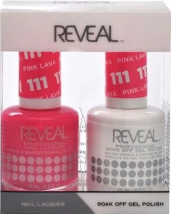 Reveal Gel Polish & Nail Lacquer Matching Duo - PINK LAVA - .5 Oz