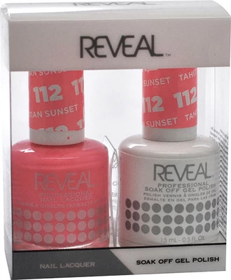 Reveal Gel Polish & Nail Lacquer Matching Duo - TAHITIAN SUNSET - .5 Oz 3 Reveal Gel Polish & Nail Lacquer Matching Duo - TAHITIAN SUNSET - .5 Oz