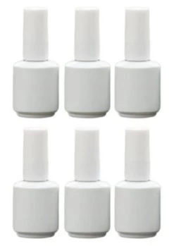 DL Pro Empty White Amber Glass Polish Bottle .5 Oz - 6 PCS -Chic Beauty Shop SL1501 28053.1706824087
